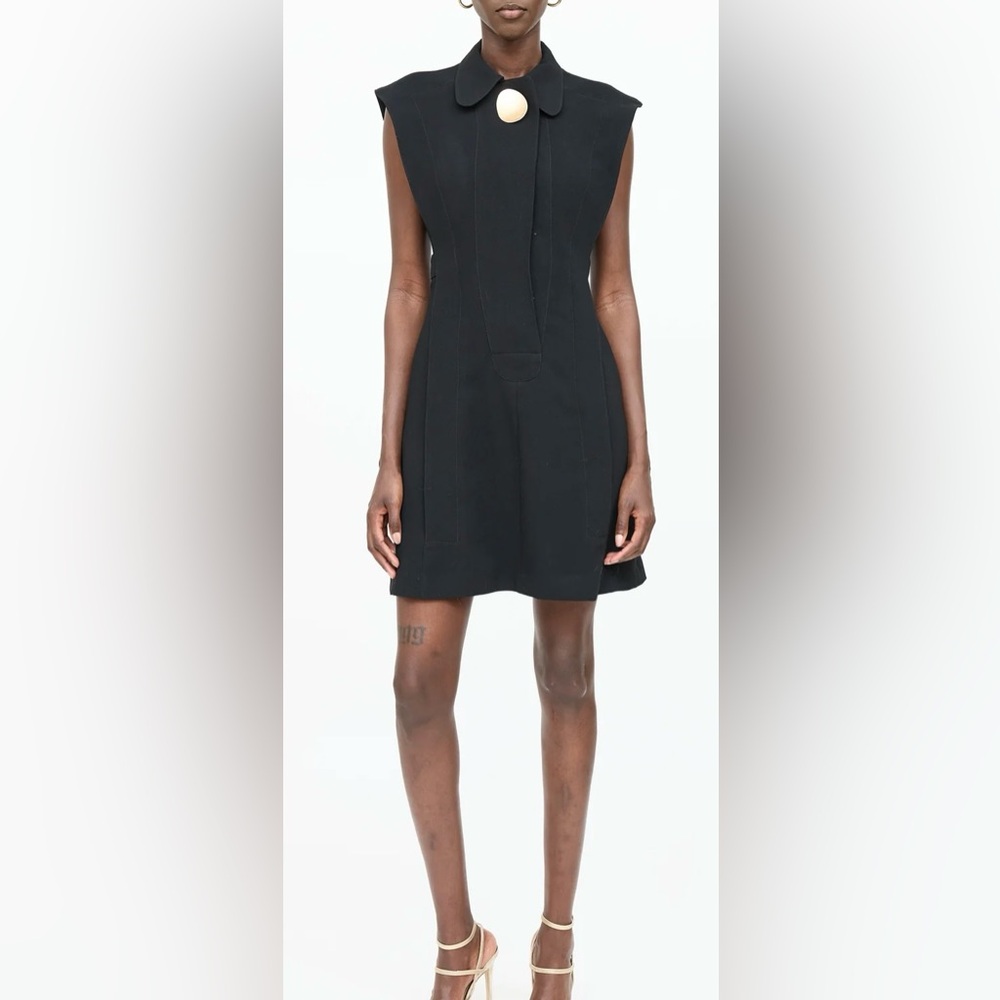 Opening Ceremony Black Cutout Gold Hardware Mini Dress
